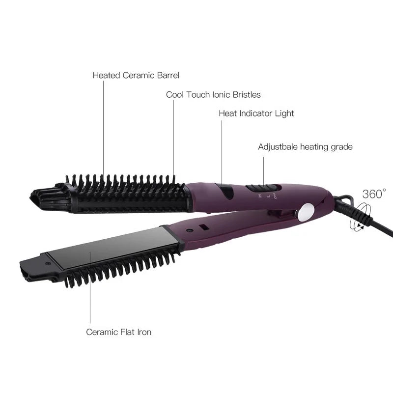 2-in-1 Sleek & Curl Hair Styler